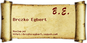 Brczko Egbert névjegykártya